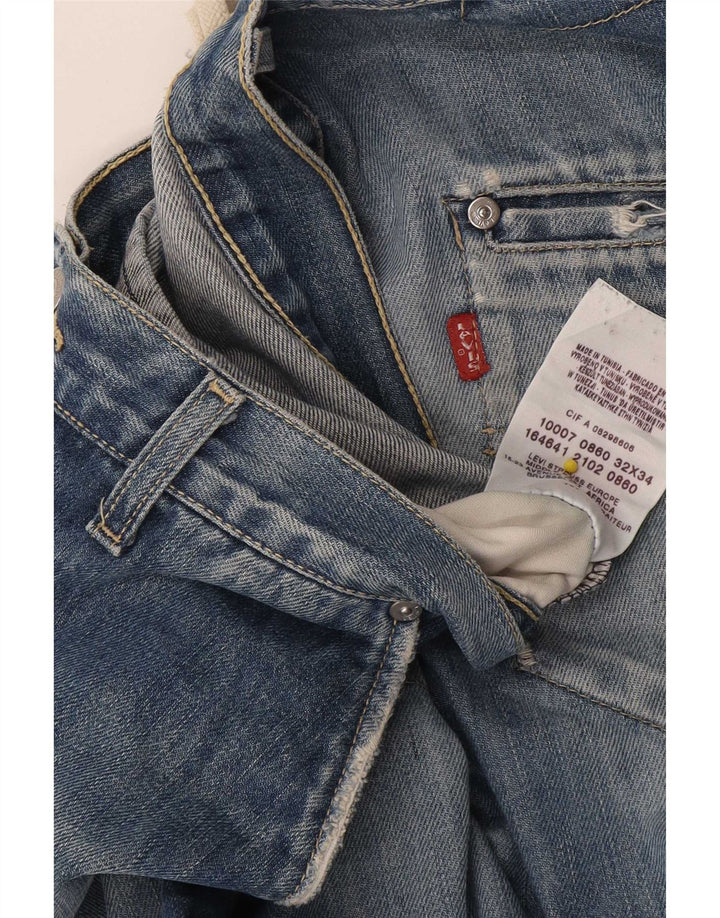 Levi's Herren Bootcut Jeans W32 L34 Blaue Baumwolle