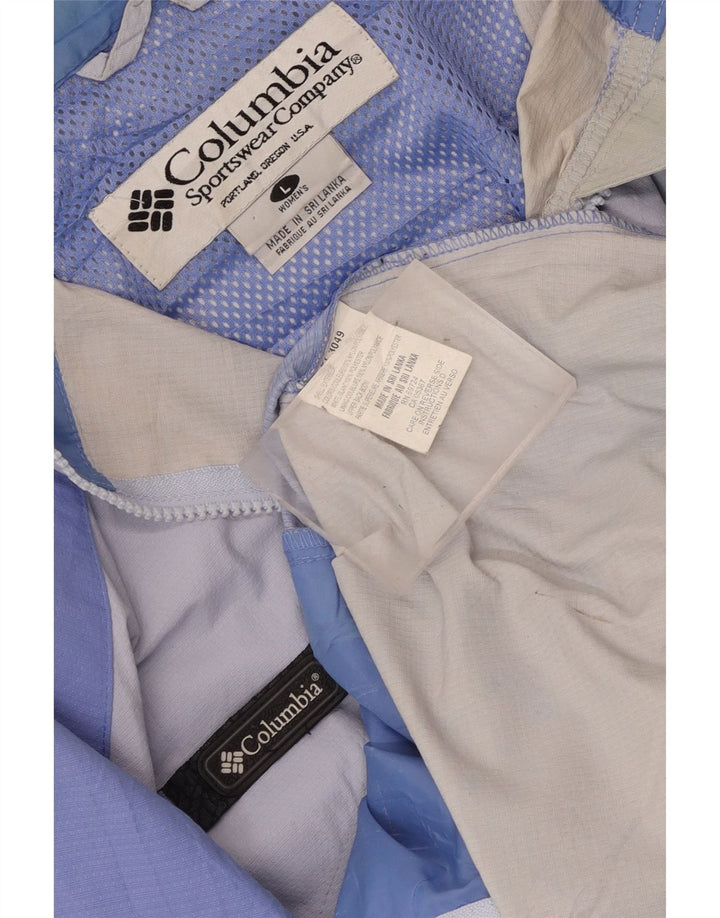 Columbia Damen-Regenjacke mit Kapuze, UK 16, Größe L, Lila, Colourblock-Polyester