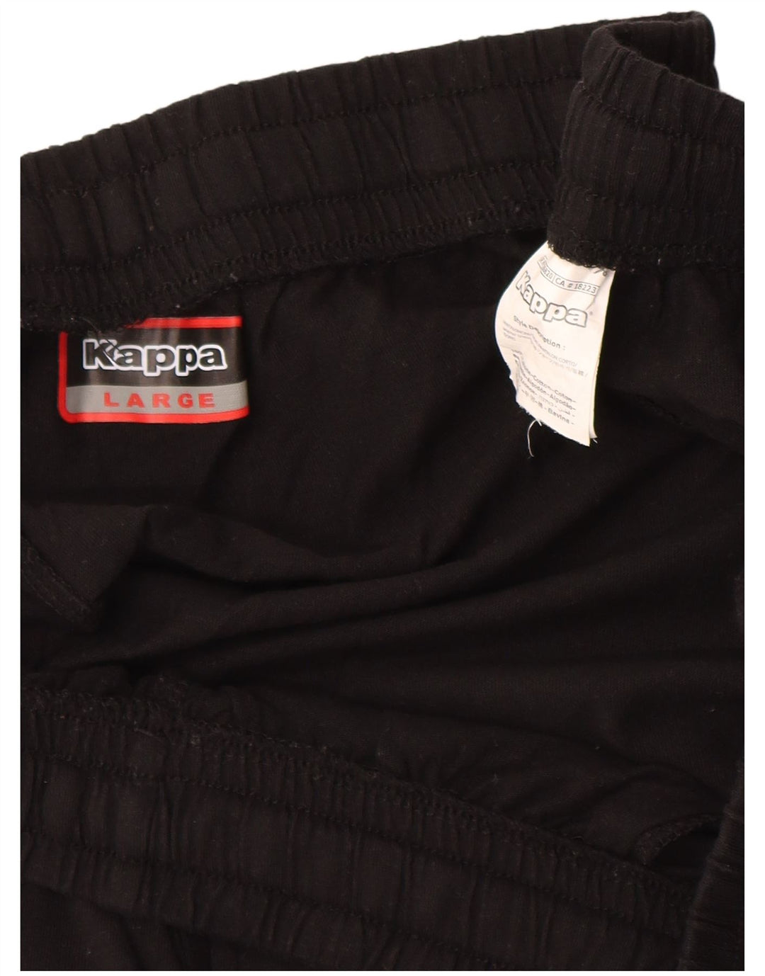 Kappa Herren-Sportshorts, große schwarze Baumwolle