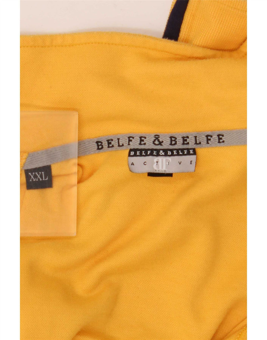 Belfe & Herren-Pullover-Trainingsanzugoberteil mit Reißverschluss, 2XL, Gelb, Farbblock