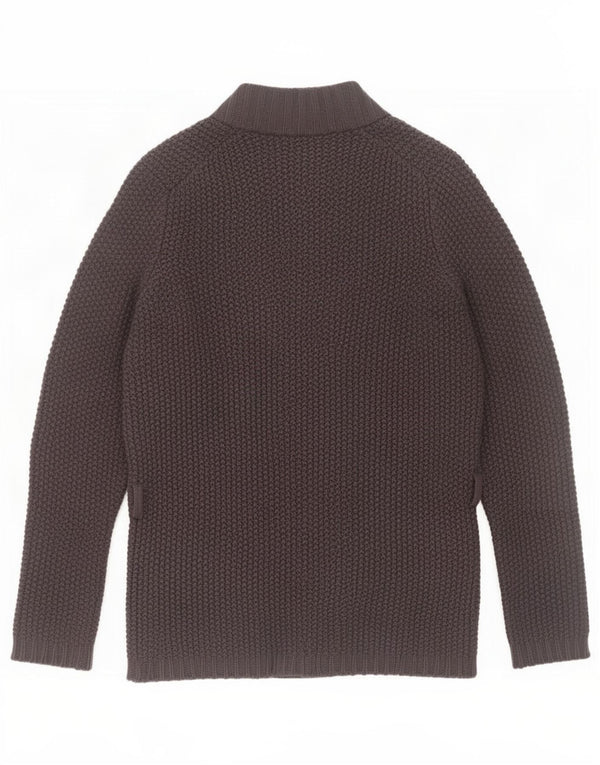 Gap Damen Langer, übergroßer, offener Cardigan-Pullover, UK 14, mittelschwarze Wolle
