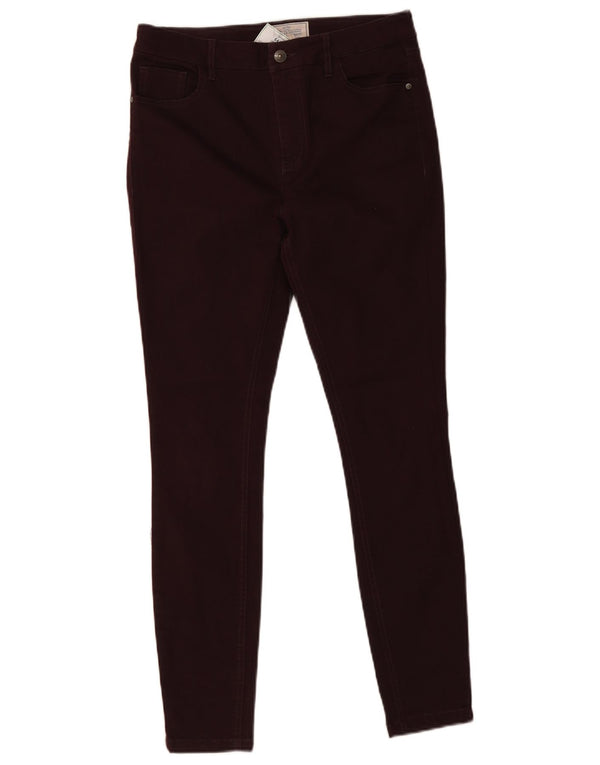 Fat Face Damen Skinny Jeans UK 10 Small W28 L28 Burgund Baumwolle