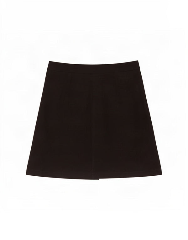 Topshop Damen Wickelrock UK 8 Small W28 Schwarz Polyester
