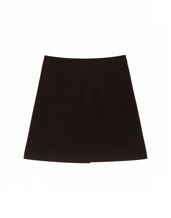 Topshop Damen Wickelrock UK 8 Small W28 Schwarz Polyester