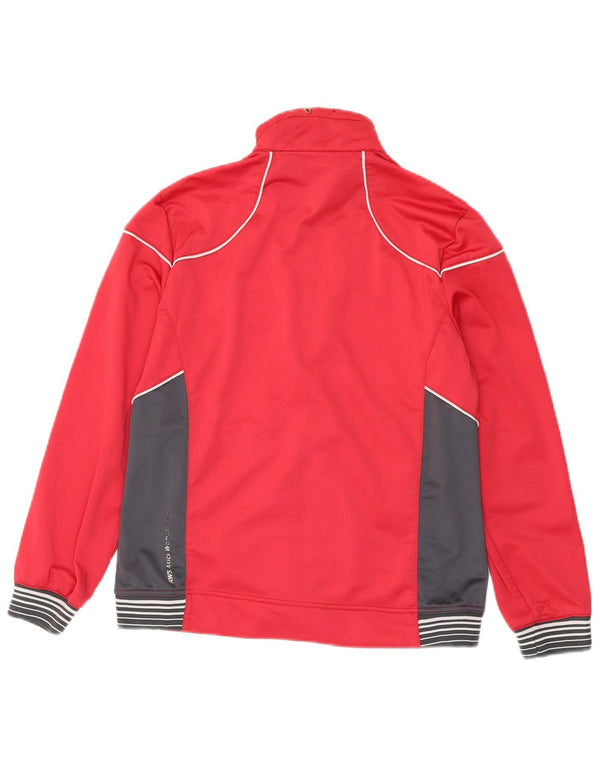 Asics Womens Tracksuit Top Jacket UK 18 XL Pink Colourblock Polyester