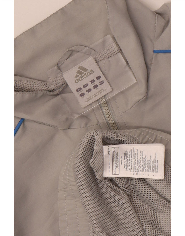 Adidas Herren Trainingsanzug Top Jacke UK 42/44 Large Grau Polyester