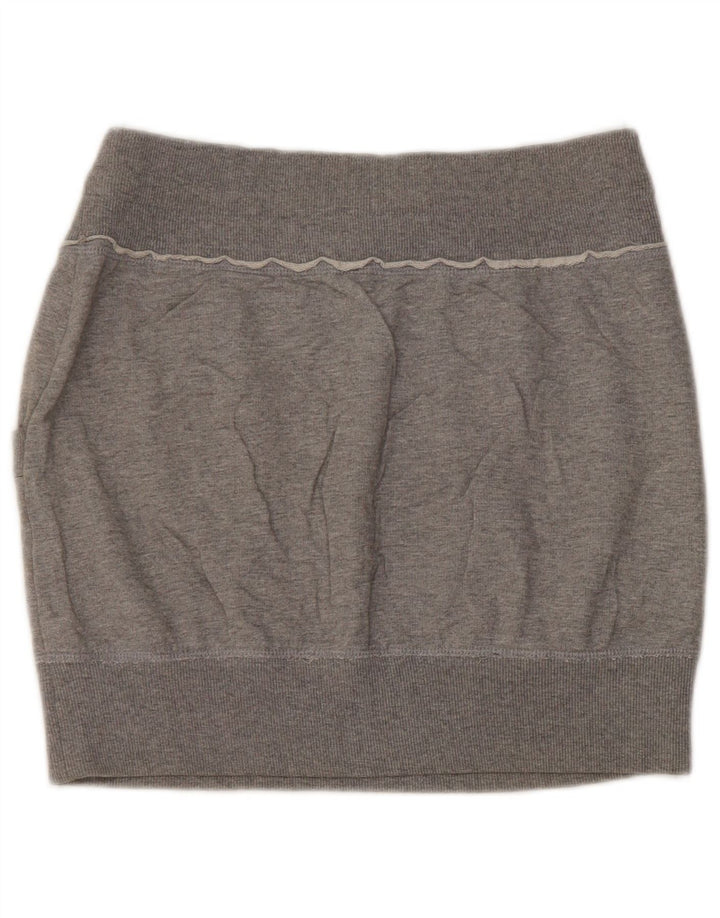 Benetton Damen Minirock W30 Mittelgrau