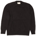 Zara Herren-Pullover mit Rundhalsausschnitt, mittlere schwarze Wolle
