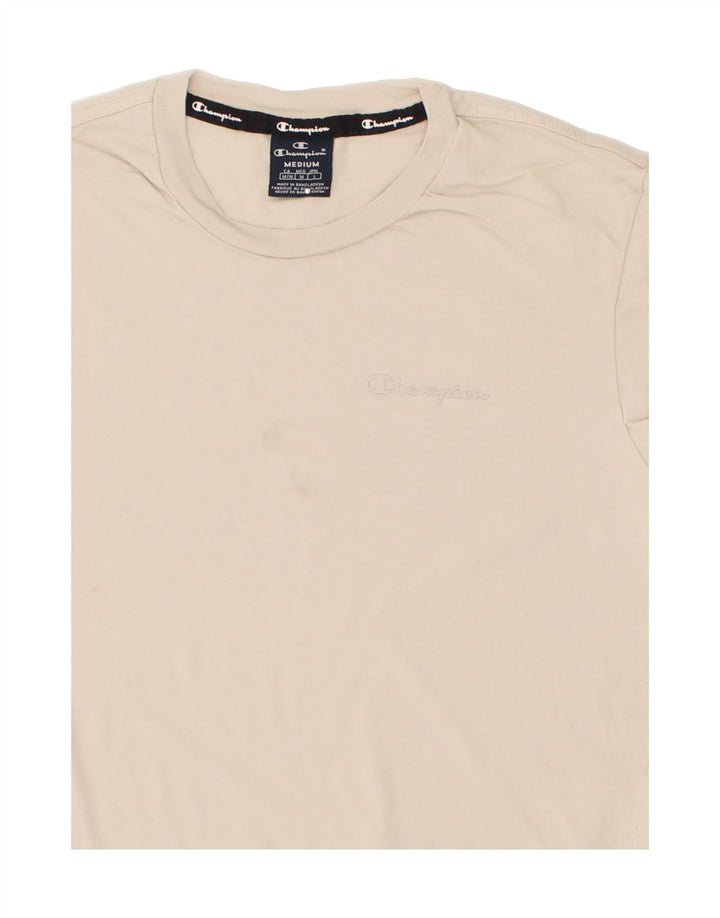 CHAMPION Mens T-Shirt Top Medium Beige Cotton Vintage Champion and Second-Hand Champion from Messina Hembry 