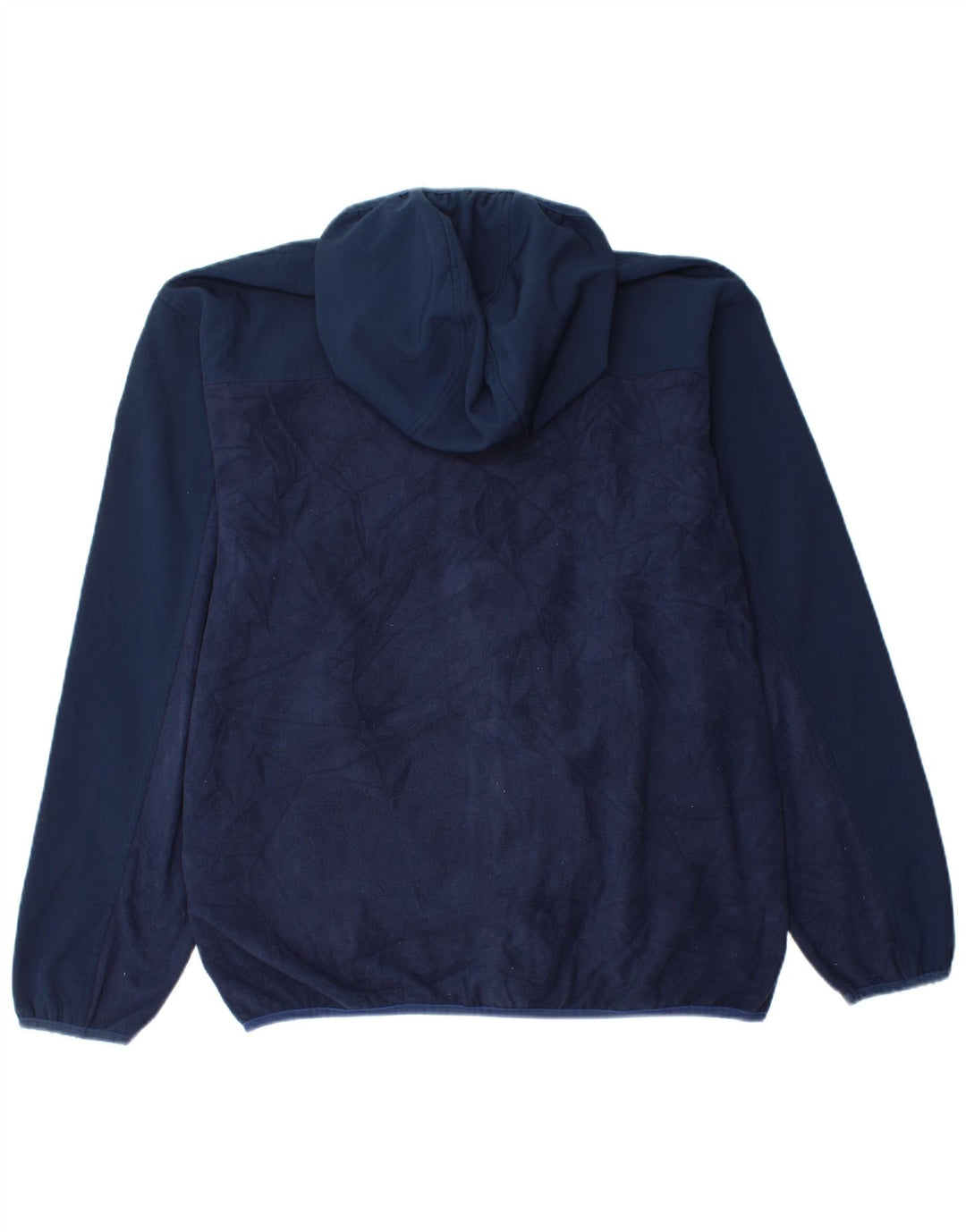REEBOK Mens Hooded Fleece Jacket UK 42 XL Navy Blue Polyester