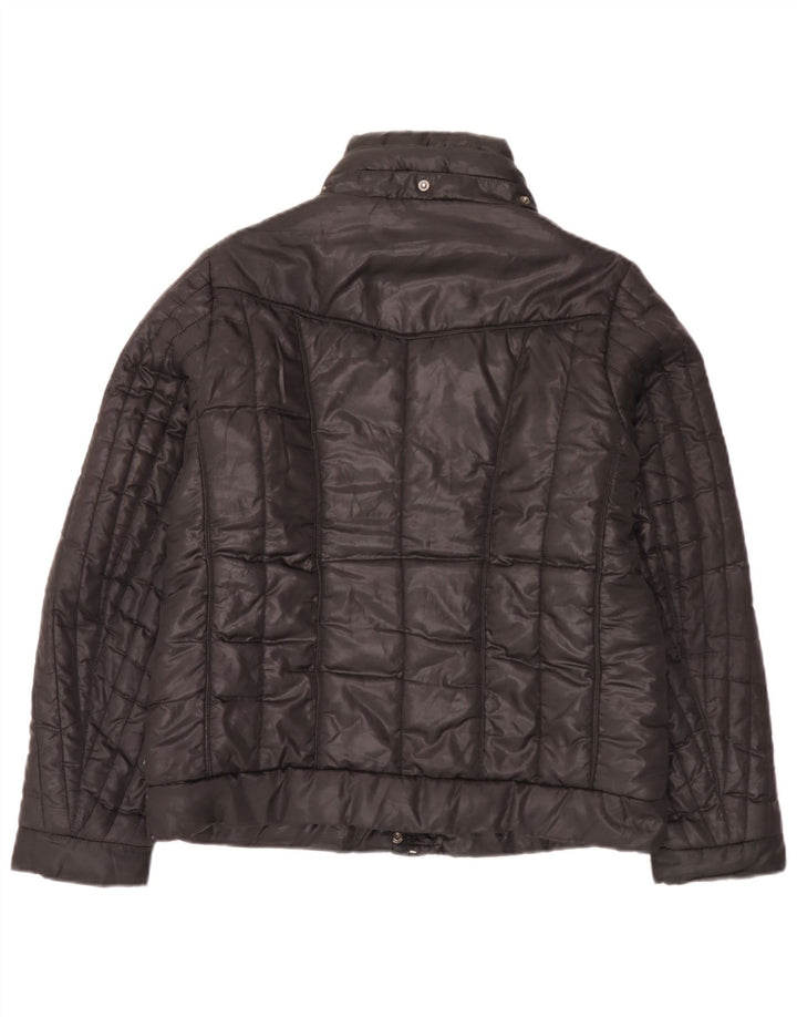 Tommy Hilfiger Damen Wattierte Jacke UK 16 Large Schwarz Polyester