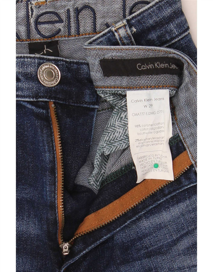 Calvin Klein Damen Slim Jeans W29 L30 Marineblau Baumwolle