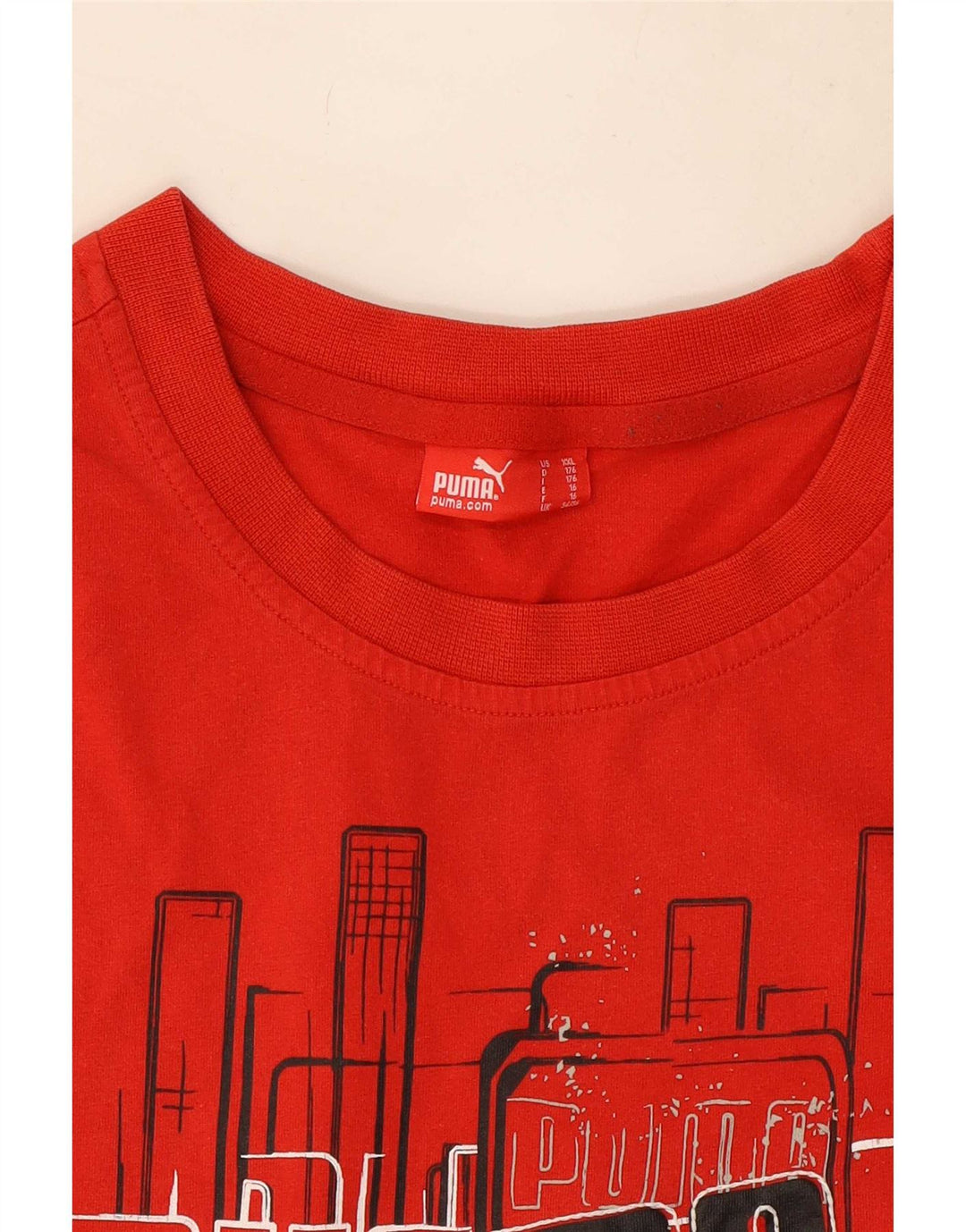 Puma Jungen Grafik T-Shirt Top 15-16 Jahre Rot