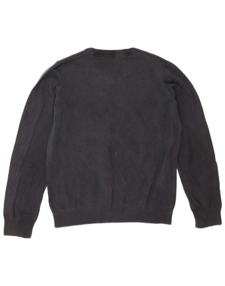 Marks & Spencer Jungen-Pullover mit V-Ausschnitt, 12–13 Jahre, schwarze Baumwolle