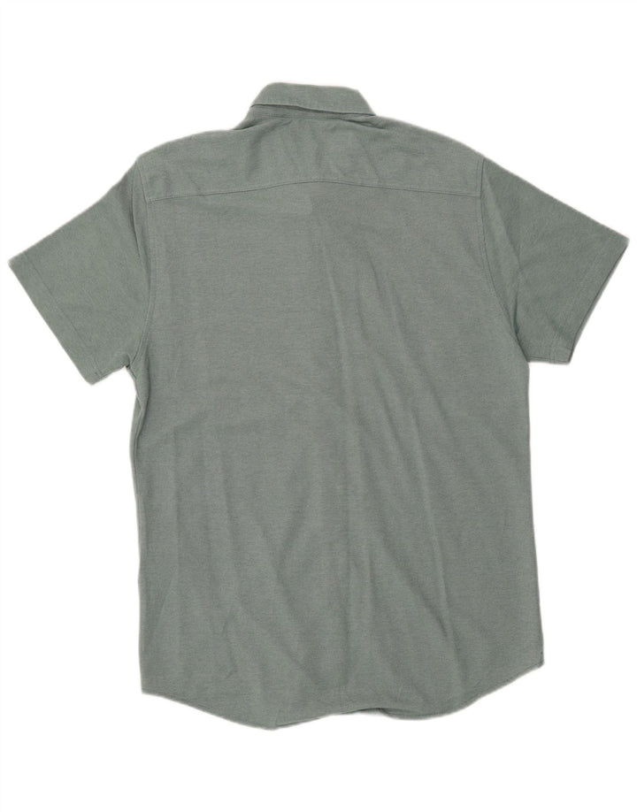 DOCKERS Herren Modern Fit Kurzarmhemd Mittelgrüne Baumwolle