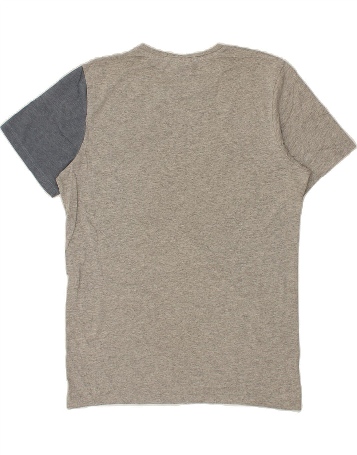 JACK & JONES Mens T-Shirt Top Medium Grey Colourblock Cotton Vintage Jack & Jones and Second-Hand Jack & Jones from Messina Hembry 