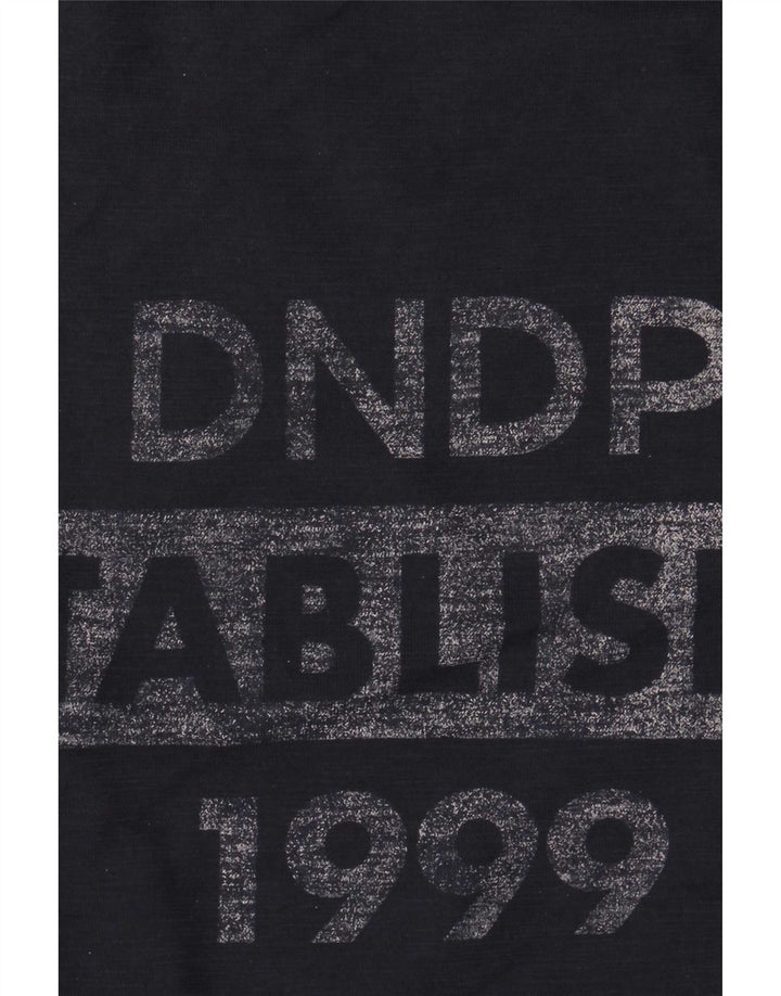 Dondup Herren-T-Shirt mit Grafik, mittlere marineblaue Baumwolle