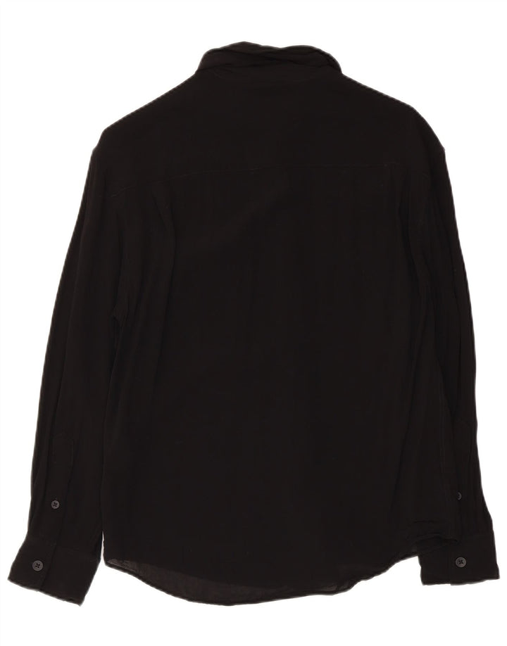 Zara Herrenhemd Small Schwarz Viskose