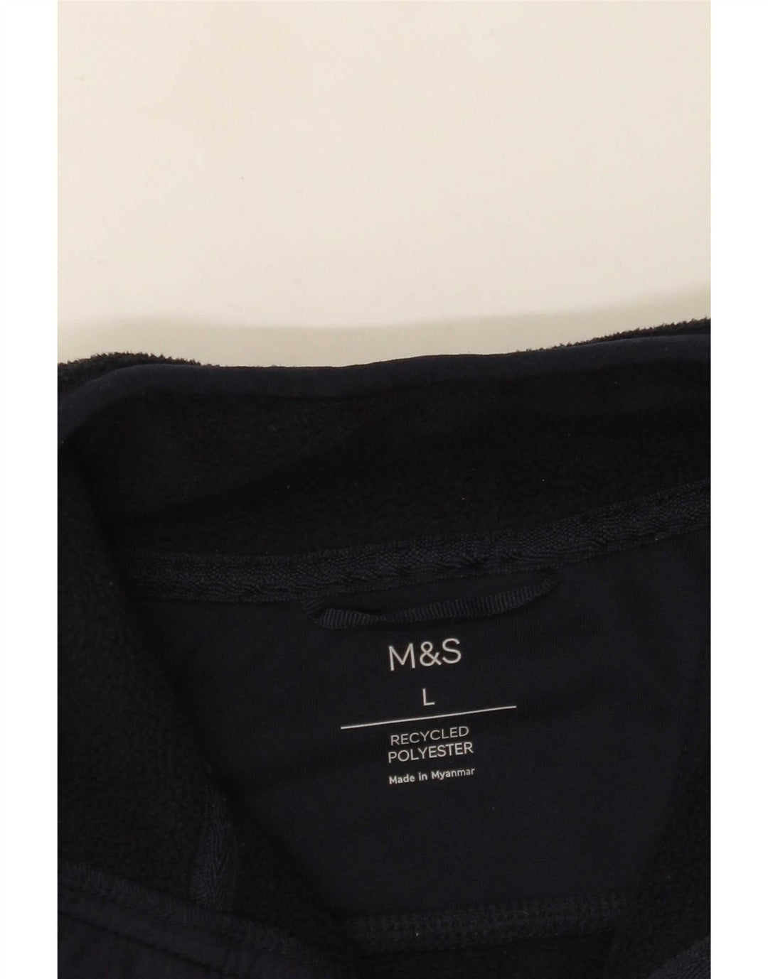 Marks & Spencer Herren Fleeceweste UK 40 Large Marineblau Polyester
