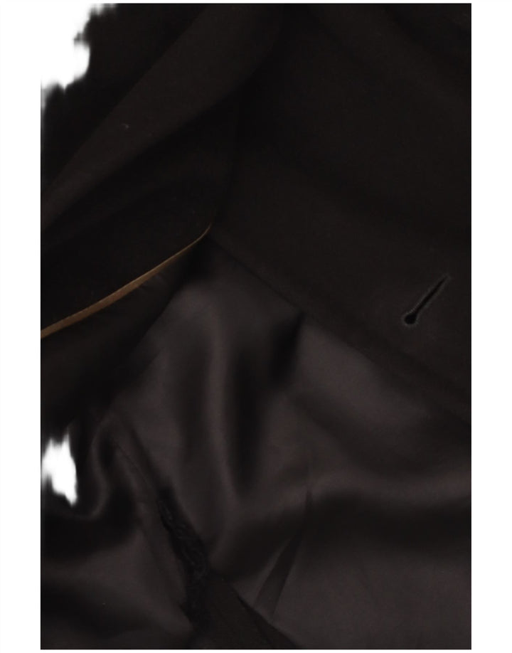 Hugo Boss Herrenmantel IT 54 2XL Schwarze Schurwolle