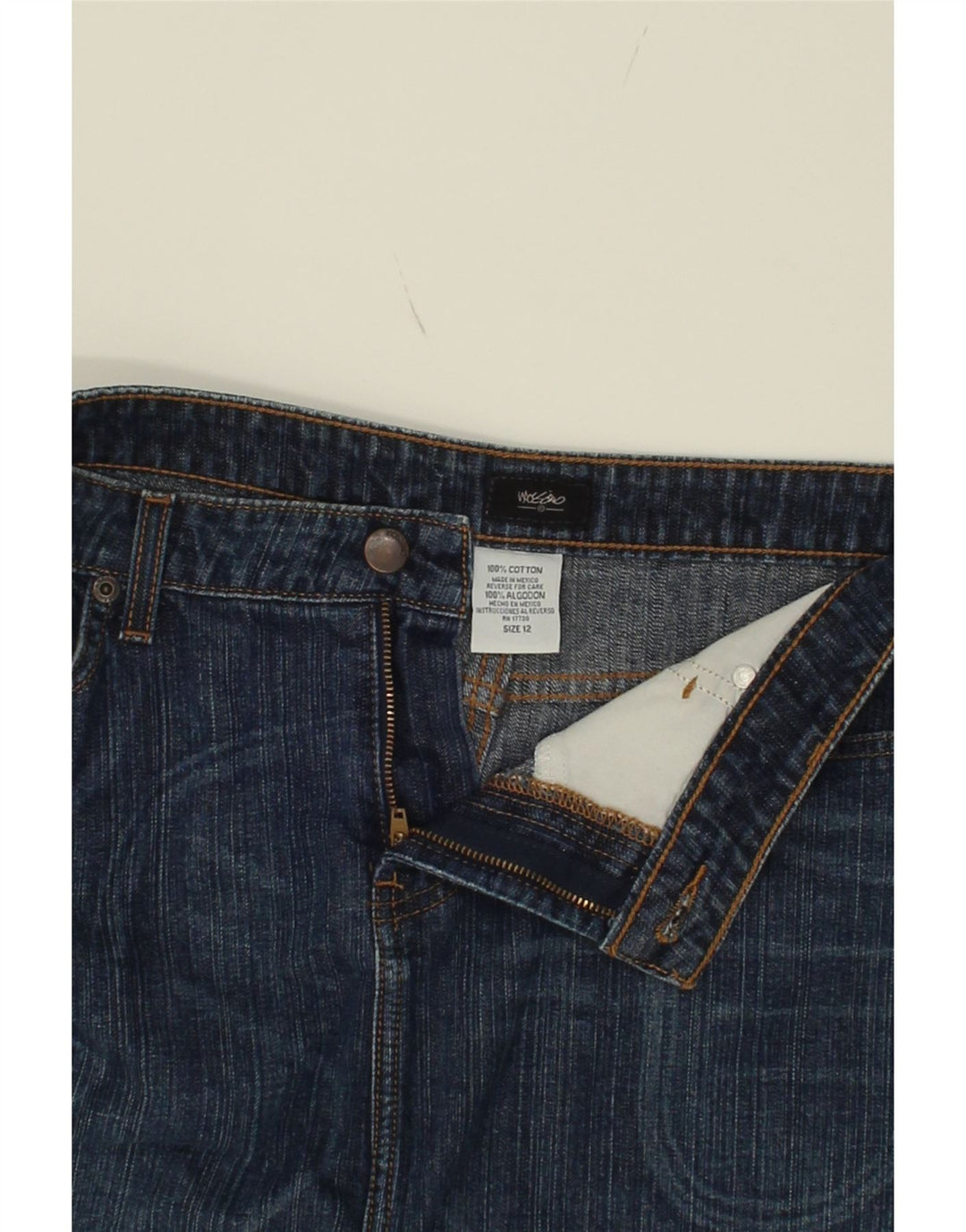 MOSSIMO Womens Denim Skirt US 12 Large W30  Blue Cotton Vintage Mossimo and Second-Hand Mossimo from Messina Hembry 