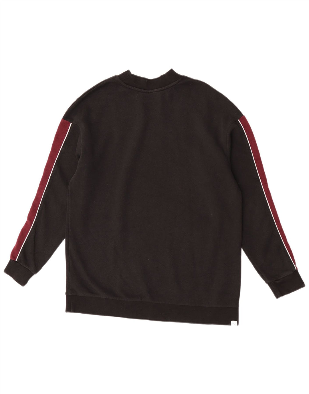 Puma Damen-Sweatshirt-Pullover UK 12 Mittelschwarze Colourblock-Baumwolle