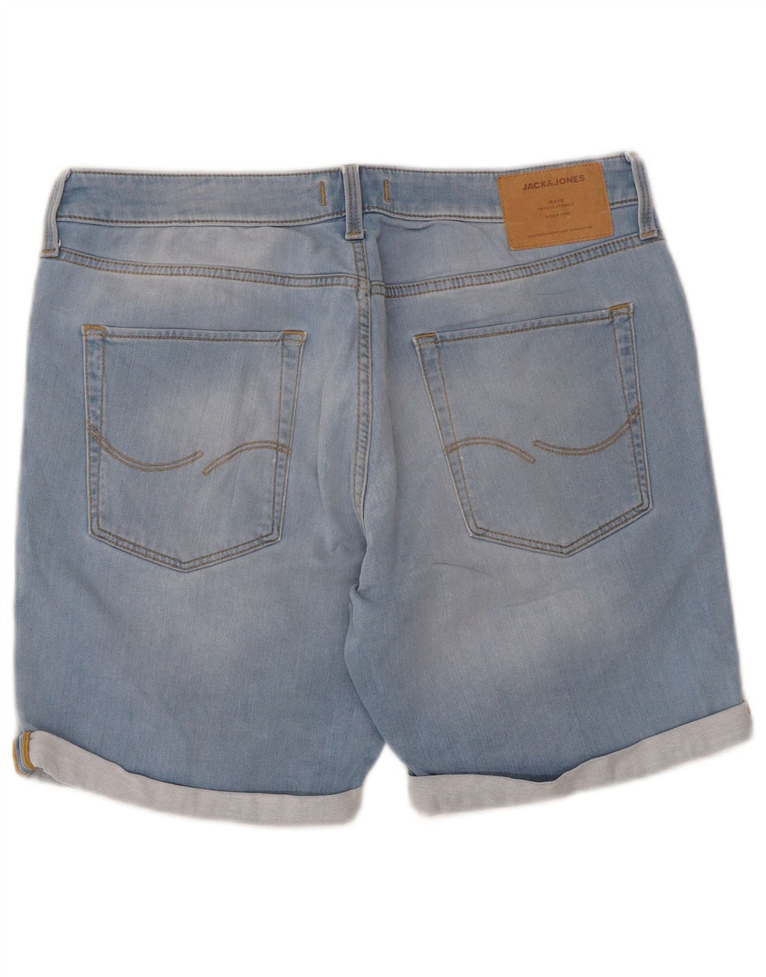 JACK & JONES Herren-Jeansshorts, Größe L, W34, Blau, Baumwolle