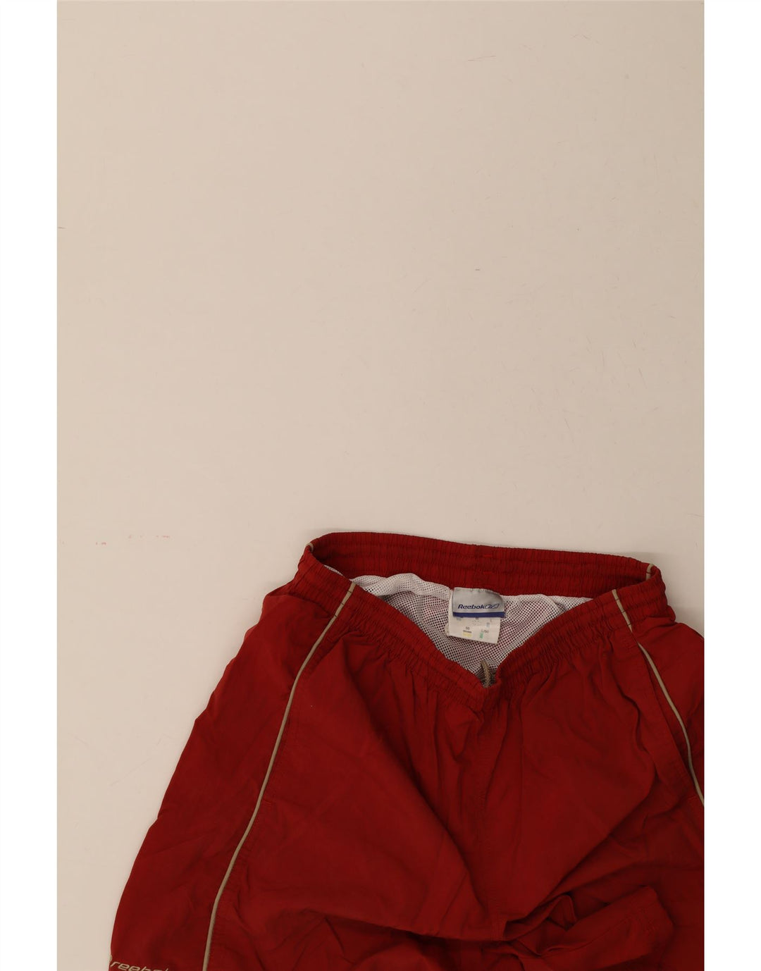 REEBOK Mens Graphic Sport Shorts Large  Red Polyester Vintage Reebok and Second-Hand Reebok from Messina Hembry 