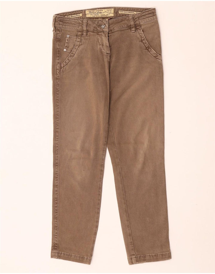 Jacob Cohen Damen maßgeschneiderte Slim-Jeans W27 L28 braune Baumwolle