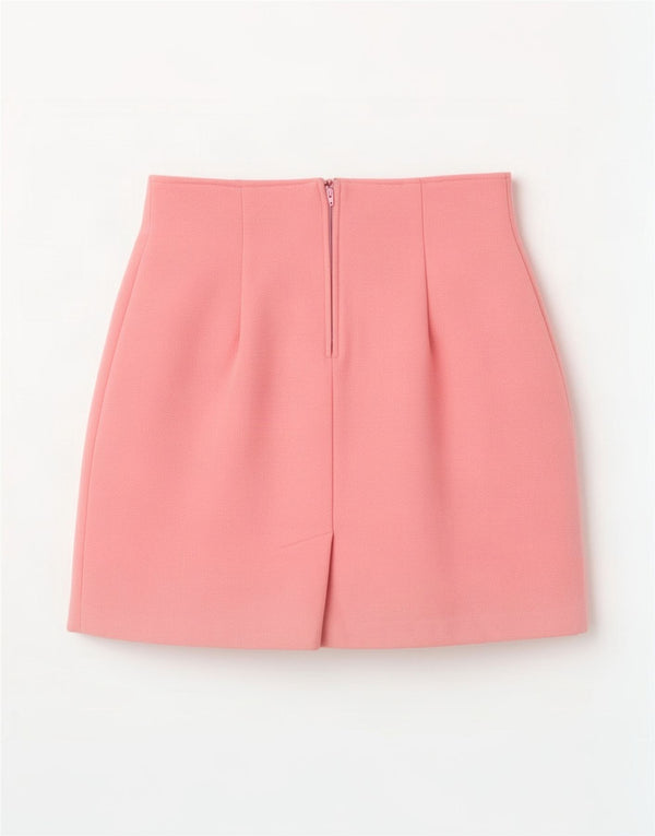 Sisley Damen Gerader Rock Medium W30 Rosa
