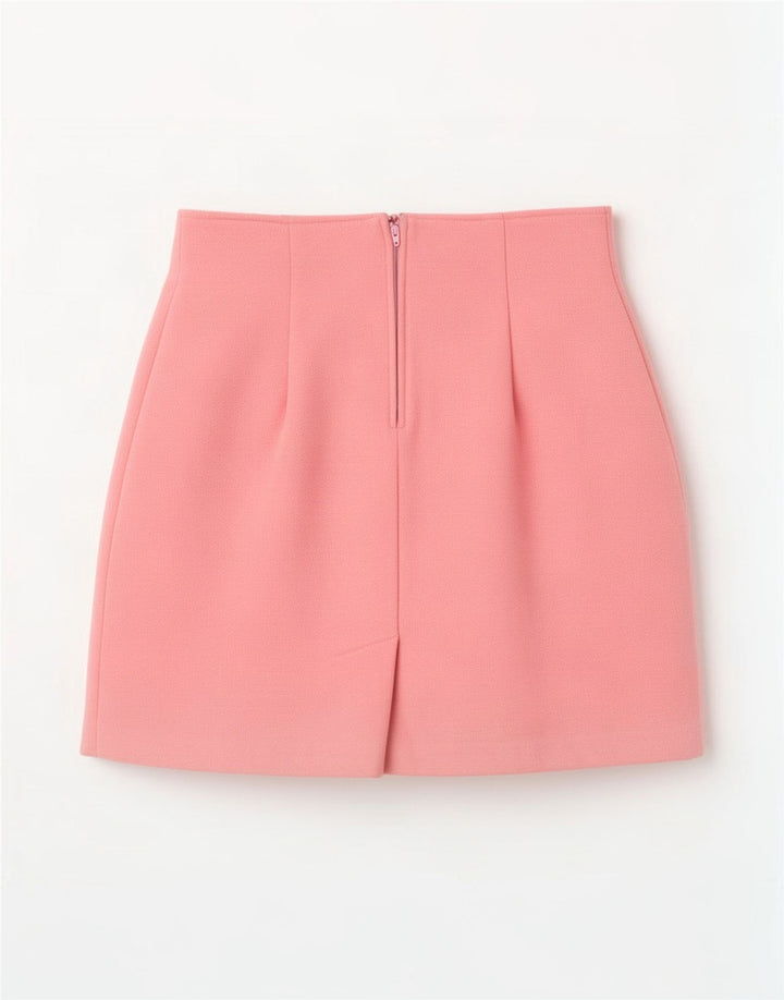 Sisley Damen Gerader Rock Medium W30 Rosa