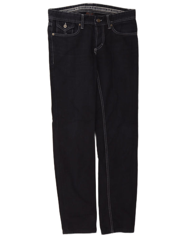 Dolce & Gabbana Damen Straight Jeans W30 L32 Marineblaue Baumwolle