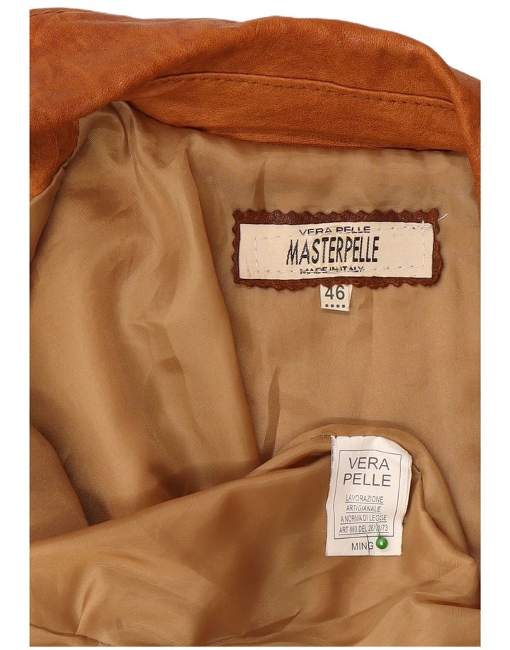Masterpelle Damen Lederjacke IT 46 Large Beige Leder