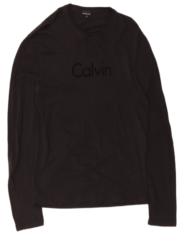 Calvin Klein Jeans Herren Graphic Top Langarm Medium Schwarz