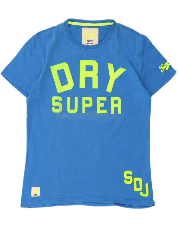 Superdry Herren Grafik-T-Shirt-Oberteil XL aus blauer Baumwolle
