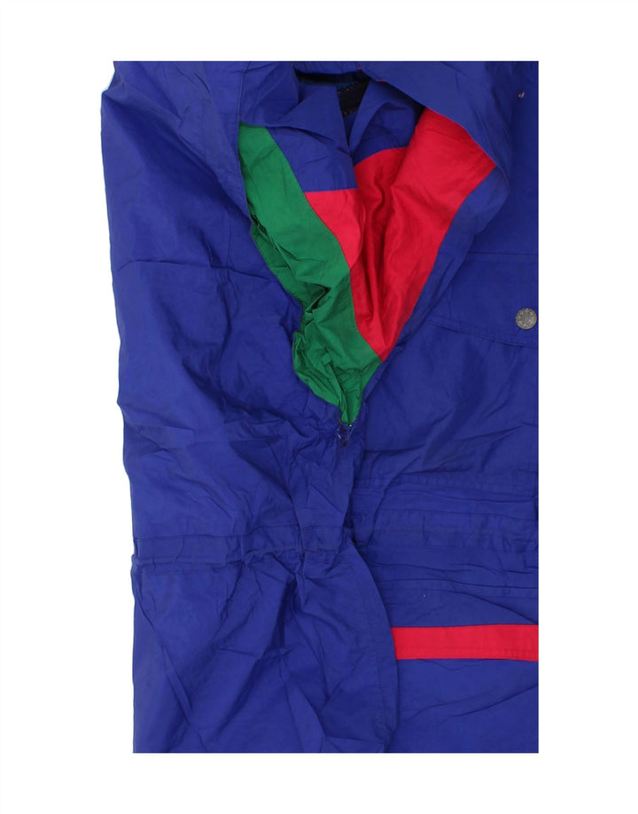 GEO SPIRIT Mens Windbreaker Jacket IT 48 Medium Blue Colourblock Polyester Vintage Geo Spirit and Second-Hand Geo Spirit from Messina Hembry 