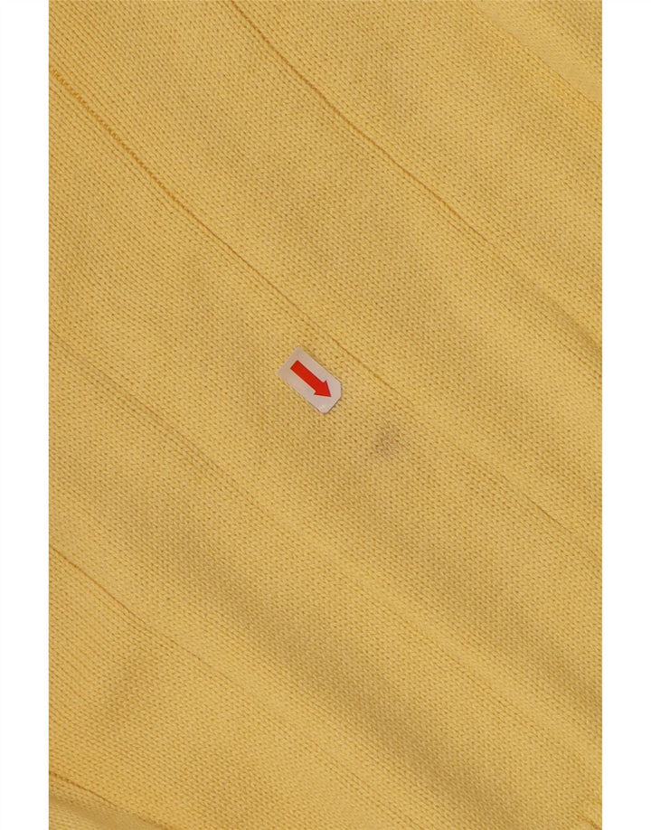 TOMMY HILFIGER Herren-Pullover mit V-Ausschnitt, XL, gelbe Baumwolle