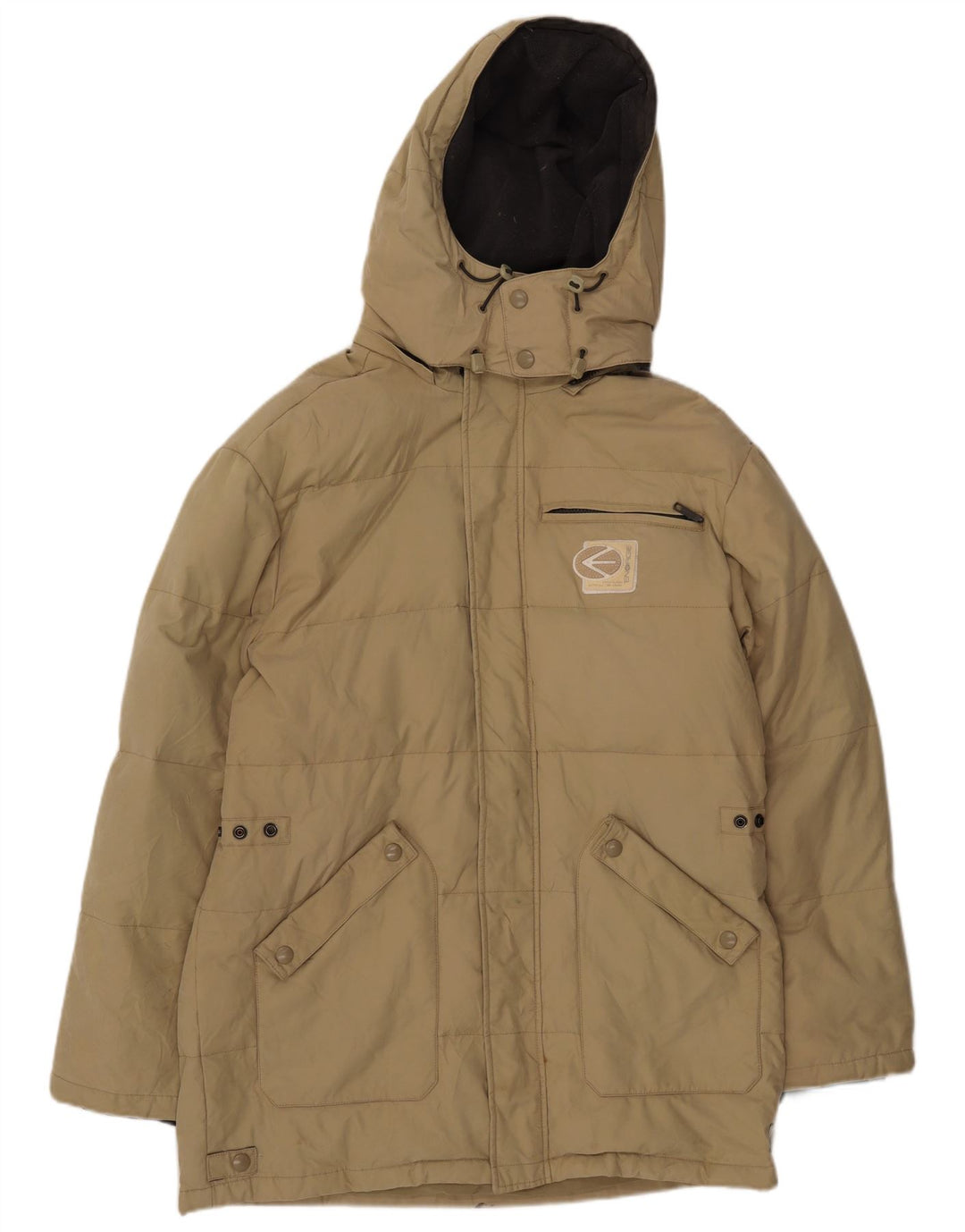 Energie Herren-Jacke mit Kapuze, gepolstert, UK 40, Größe L, beige, Nylon