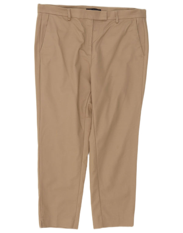 Marks & Spencer Damen-Hose, kurz geschnitten, UK 16, Größe L, W38, L25, Beige, Baumwolle