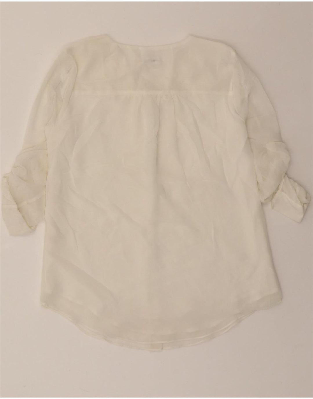 CALVIN KLEIN Womens 3/4 Sleeve Cardigan Top UK 14 Medium White Vintage Calvin Klein and Second-Hand Calvin Klein from Messina Hembry 