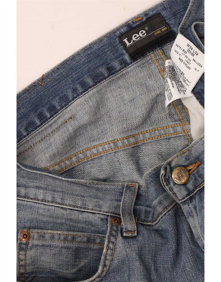 Lee Herren Denver Bootcut Jeans W34 L32 Blaue Baumwolle