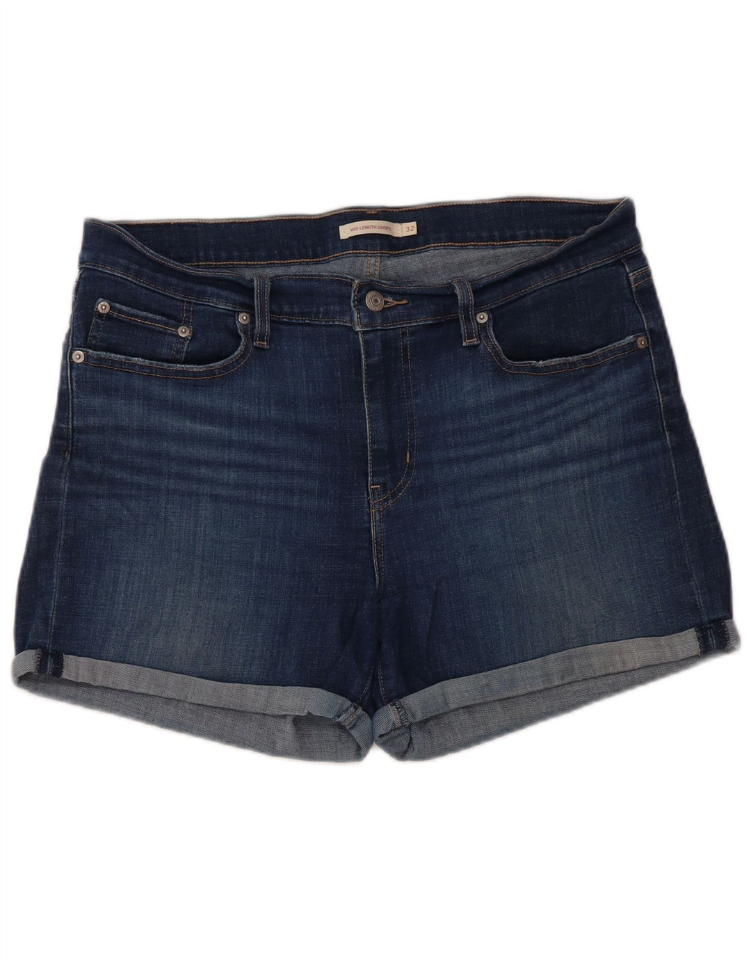 LEVI'S Damen-Jeansshorts W32, Größe L, Blau, Baumwolle