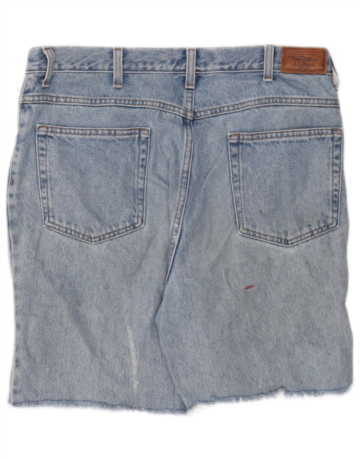 L.L.BEAN Herren-Jeansshorts W34, Größe L, Blau, Baumwolle