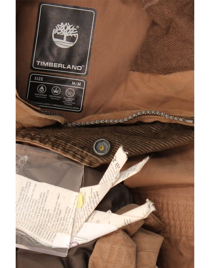 TIMBERLAND Herren-Mantel mit Kapuze, gepolstert, UK 38, mittelbeige Baumwolle