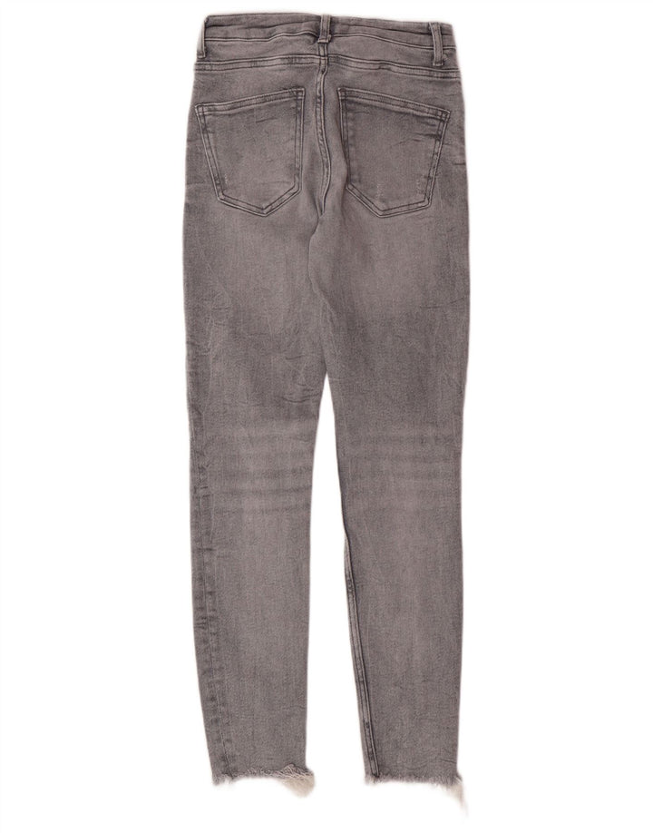 Zara Damen Skinny Jeans EU 36 XS W26 L28 Grau Baumwolle Modern