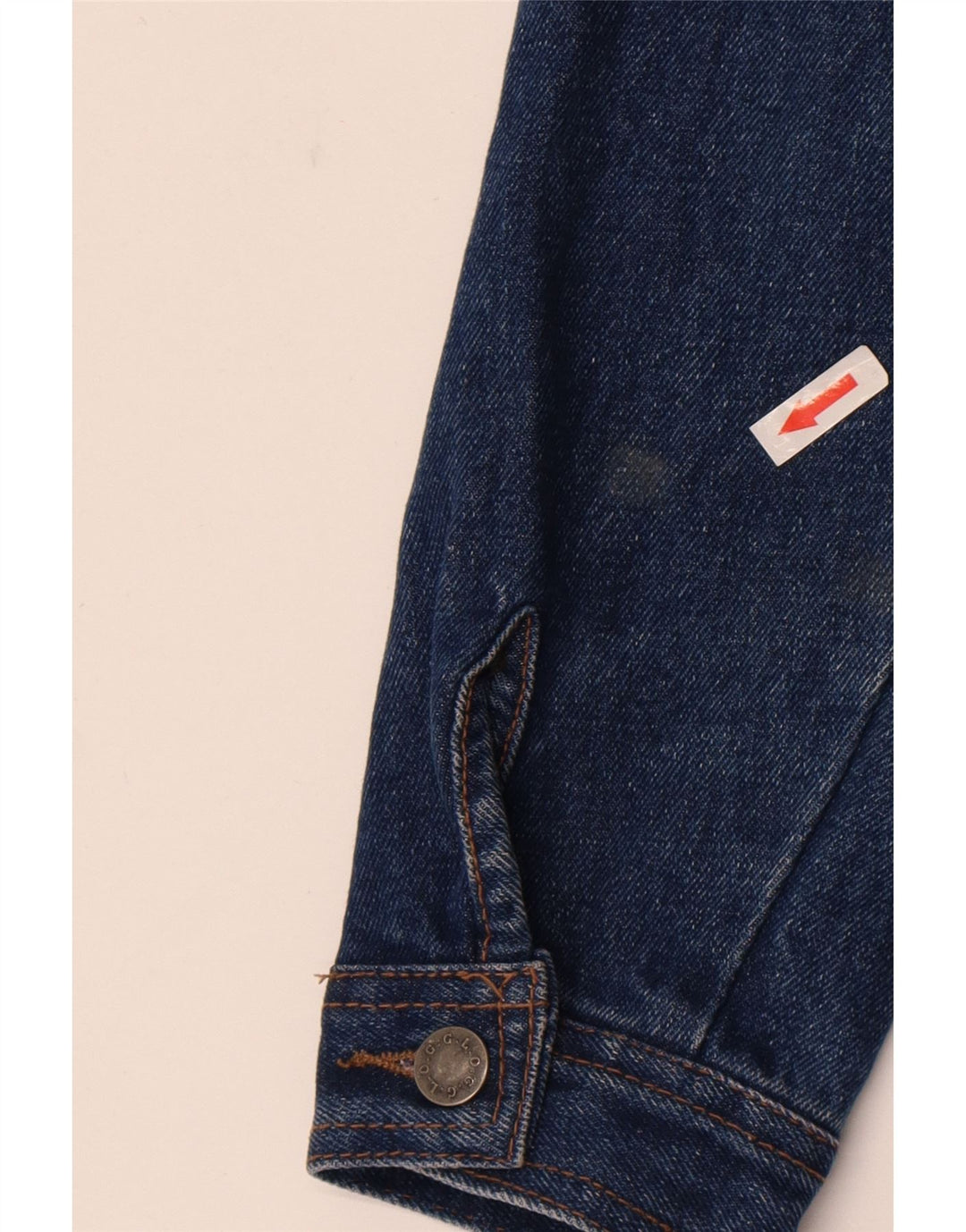 Vintage Damen Crop Jeansjacke UK 14 Mittelblaue Baumwolle