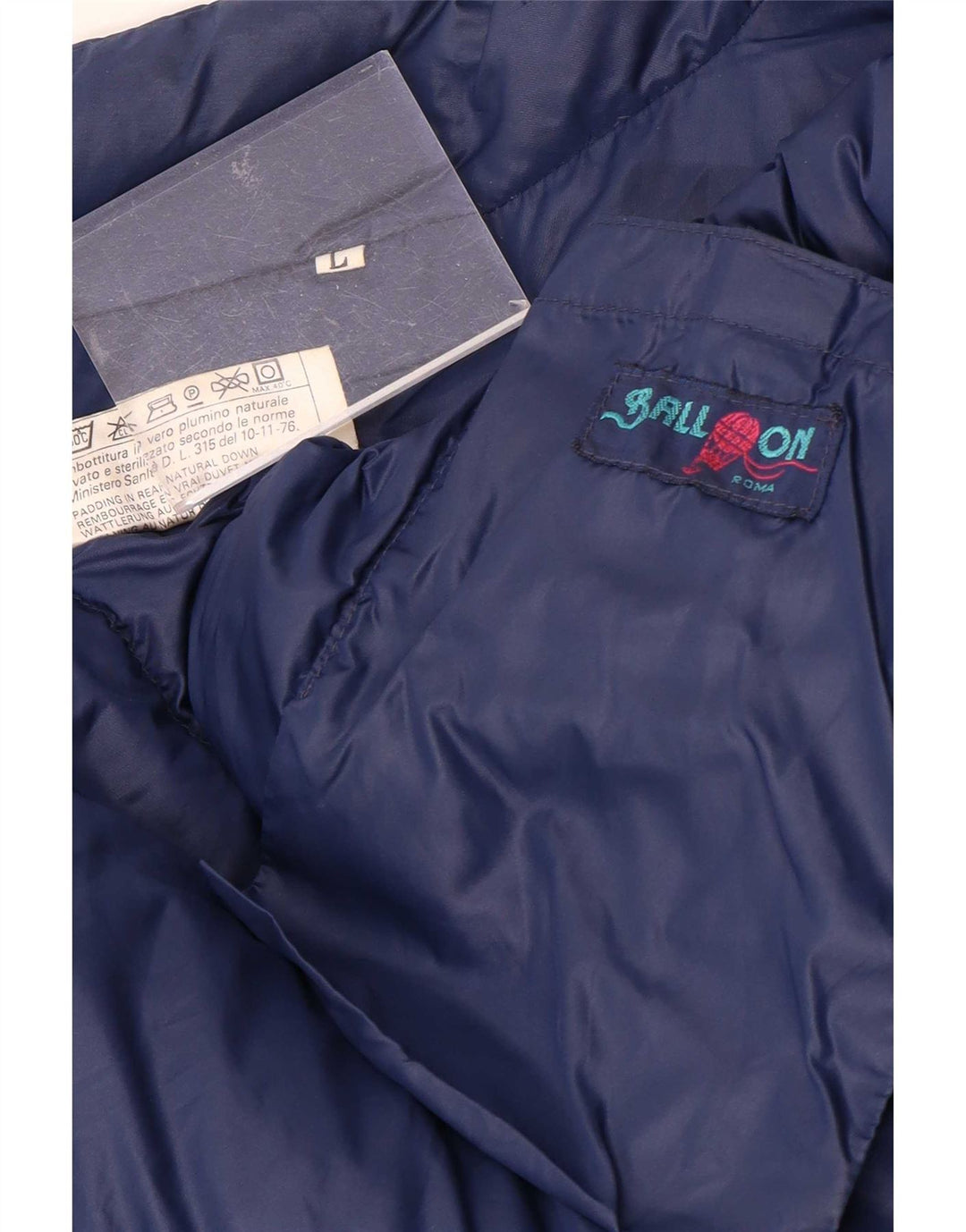 Ball On Herren Wattierte Jacke UK 40 Large Marineblau Polyamid