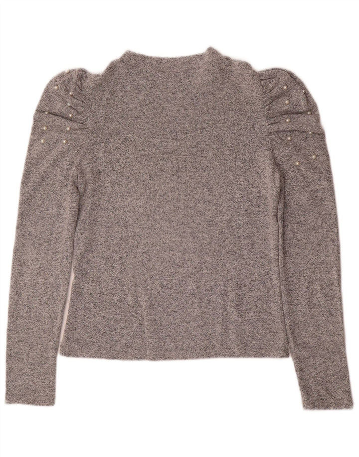 Zara Damen-Pullover mit Rundhalsausschnitt, Gr. 12, Mittelgrau