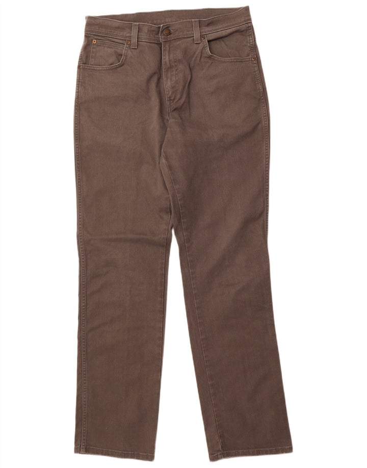 WRANGLER Mens Regular Fit Straight Jeans W32 L32 Grey Cotton