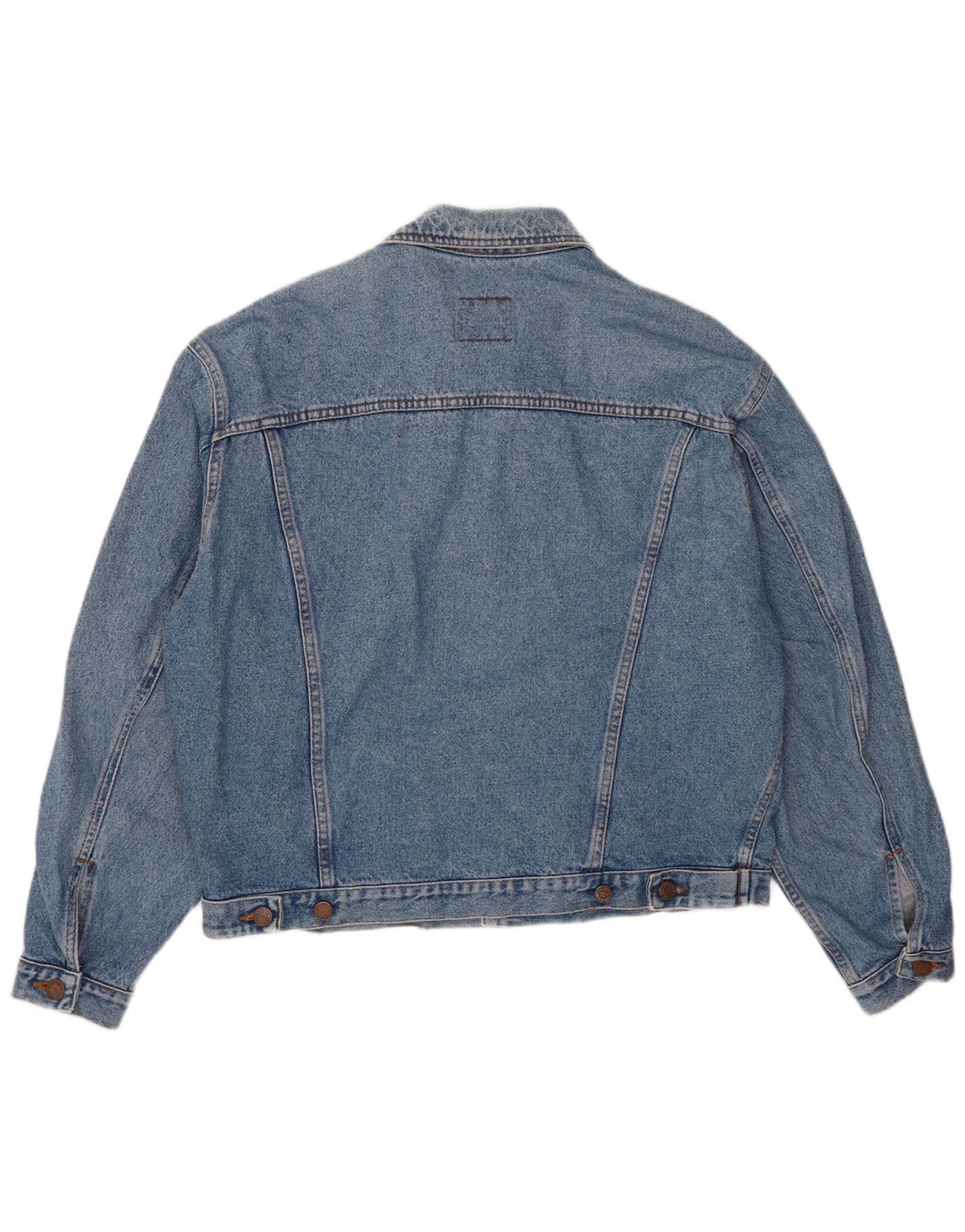 Benetton Herren Jeansjacke IT 48 mittelblaue Baumwolle